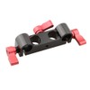 CAMVATE 15mm Rod Clamp with 4-Holes (Red Knob)