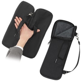 Solocross Folding Umbrella Cover, Water Absorbent, Microfiber, Waterproof, 4.7 x 13.8 inches (12 x 35 cm), Black, Umbrella Case, Umbrella Bag, Umbrella Holder, Folding Umbrella Cover, Work or School Commute, Business, L