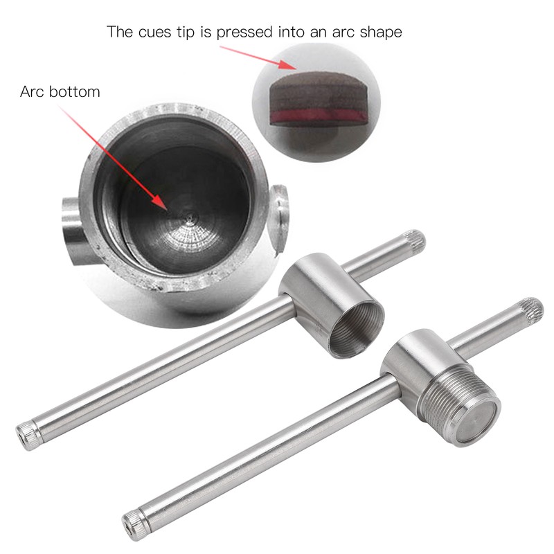 Billiard Cue Tip Shaper Stainless Steel Snooker Stick Tip Compressor