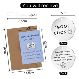 Inspirational Gifts for Women Pocket Hug Guardian Angel Gifts Birthday Gifts for Women Men Best Friend Graduation Gifts Friendship Gifts for Women Keyring Gift Ideas for Birthday Christmas Graduation