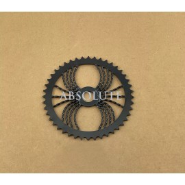 Lowrider VINTAGE LOWRIDER SPIDER TWISTED STEEL 44 TEETH CHAINRING 1/2 X 1/8 IN BLACK.