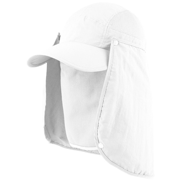 Juniper Taslon UV Cap Large Bill Cap, One Size, White