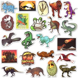SUSIHI Dinosaur Stickers for Boys Dinosaur Stickers for Kids Dinosaur Stickers for Water Bottles Dinosaur Vinyl Stickers Waterproof Stickers for Laptop(50 Pcs)