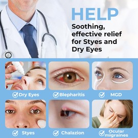 Aroma Season Aroma Season Heated Eye Mask, Warm Eye Compress for Dry Eyes MGD Stye Blephartitis Sinus Migraine, Graphene Heating Element with Natural Lavender Pack (Black)