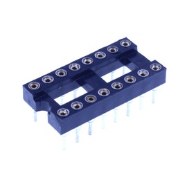 HUABAN 5pcs 2.54mm Pitch Round Pin DIP-16 DIP16 IC Test Socket Adapter Type