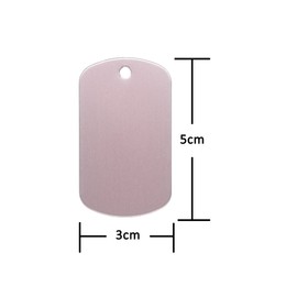 Aluminium Engraving Blanks Aluminium Rectangle Blank Tags Stamping Blanks Engraving Blanks Dog Tag 25 Pack (Pink)