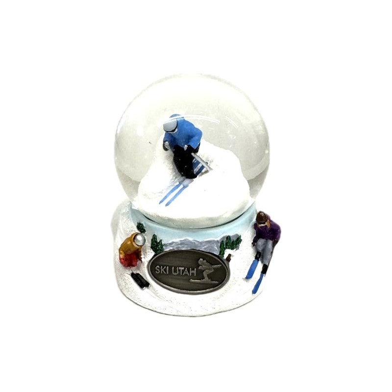 Ski Utah Snow Globe 65m mm - Skier on The