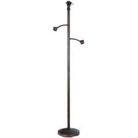 Bieye B10812 Tiffany-Style Swing Arm Double-Lit Torchiere Floor Lamp Base Replacement, 64.5-inch Tall (3-Light)