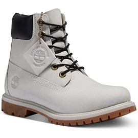 Timberland Womens Premium Leather Combat & Lace-up Boots Gray 9.5 Medium (B,M)