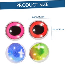 Operitacx Pack of 100 Artificial Eyes Craft Eyes Fidget Doll Eyes Patches Finger Puppets Artificial Eyes Gummy Bears Fly Spinner Dolls Pit Charms Doll Making Mini Kits