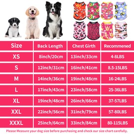 JpGdn 8PCS/Pack Dog Shirts Female for XXL Dog Girl Sleeveless Tank Top Tee Clothes Vest Soft Light Weight Stretchable T-Shirts Outfits Pink Purple XXL