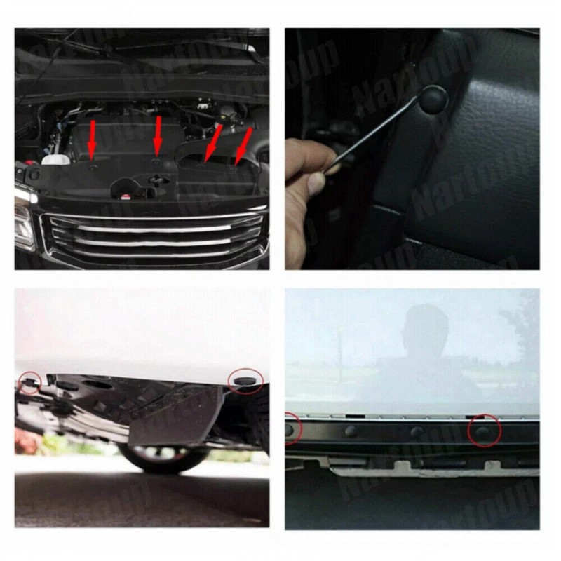 AuureLamp 100x For RAM Dodge Fixing Fastener Kit Bumper Fender