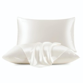 Shoosh Silk Pillowcase with Free Silk Bag & Scrunchie - 100% Pure Mulberry Silk - 22 Momme 6A High-Grade Fibers - Silk Pillow Cover for Hair & Skin - King Envelope Style