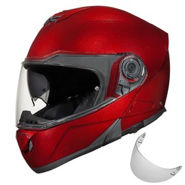 Daytona Helmets Glide Modular Motorcycle Helmet - DOT Approved Flip Up Helmet - Bluetooth Ready Full Face Motorcycle Helmet with Dual Visors for Men, Women & Youth