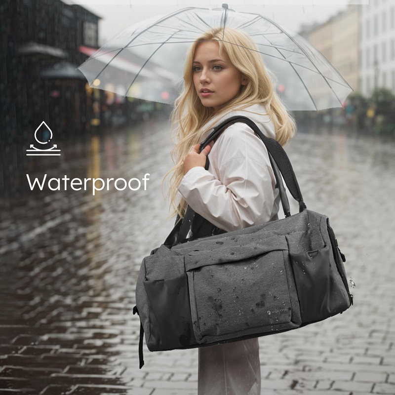 Kookoomia Gym Bag with Shoes Compartment and Wet Pocket Convertible