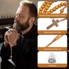 TANEMUDO 80 Set Wooden Rosary Beads Bulk Wood Catholic Rosaries
