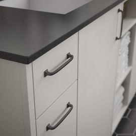 Franklin Brass Lombard (1-Pack) Cabinet Handles 5-1/16' Hole Center Soft Iron Kitchen Drawer Pulls Dresser, Furniture Hardware P29614-SI-C