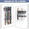 WALMANN Garage Storage Organization Wall Ski Rack 4 Pairs of