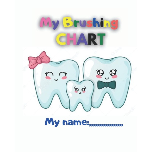 Tooth Brushing Chart Book: Toothbrush Charts for Kids 8 x
