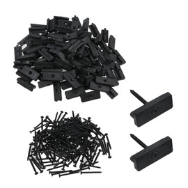 Nicerity 200Pcs Deck Fasteners Hidden Deck Fastener Clips Composite Decking Fasteners with Metal Deck Screws for Deck Boards (Black)