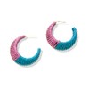 INK+ALLOY Women's Rattan Earrings Harper 1.5-Inch Raffia Wrapped Hoops Jewelry
