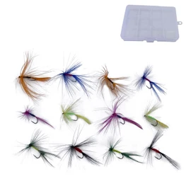 Lunari Tenkara Fry Hooks, 12 Pieces, 24 Pieces, Storage Case Included, Complete Flies, Mountain Stream Fishing, Fake Bait, Fly Fishing, Ayu, Iwana (TypeA)