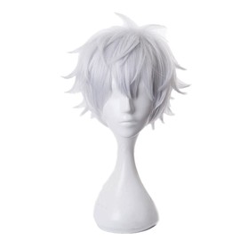 Mystylecos Anime Cosplay Wig Gojo Satoru Short Silver White Wig