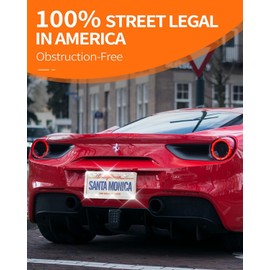 HOTOR License Plate Frame - Lastingly Bling and Sparkly License Plate Frame for Women, Stainless Steel & Obstruction-Free Frame with Multifaceted Rhinestones,Black, 1 Pack