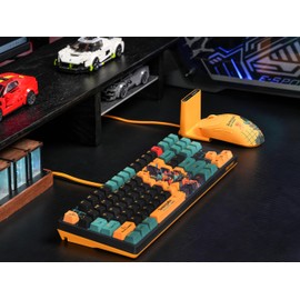 Bloody x Savage Impact AT87 Alpha Optical Switch Performance Keyboard - Adjustable Actuation Point, Gaming PBT Keycaps, Renegade Design, Stealth Quiet Typing, TKL Design