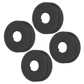 sourcing map 4pcs Shower Arm Flange 60mm/2.4" OD Escutcheon Plate Stainless Steel Round Plumbing Cover Plates for 21mm/0.8" Dia Water Pipe Faucet Decoration Accessories, Black