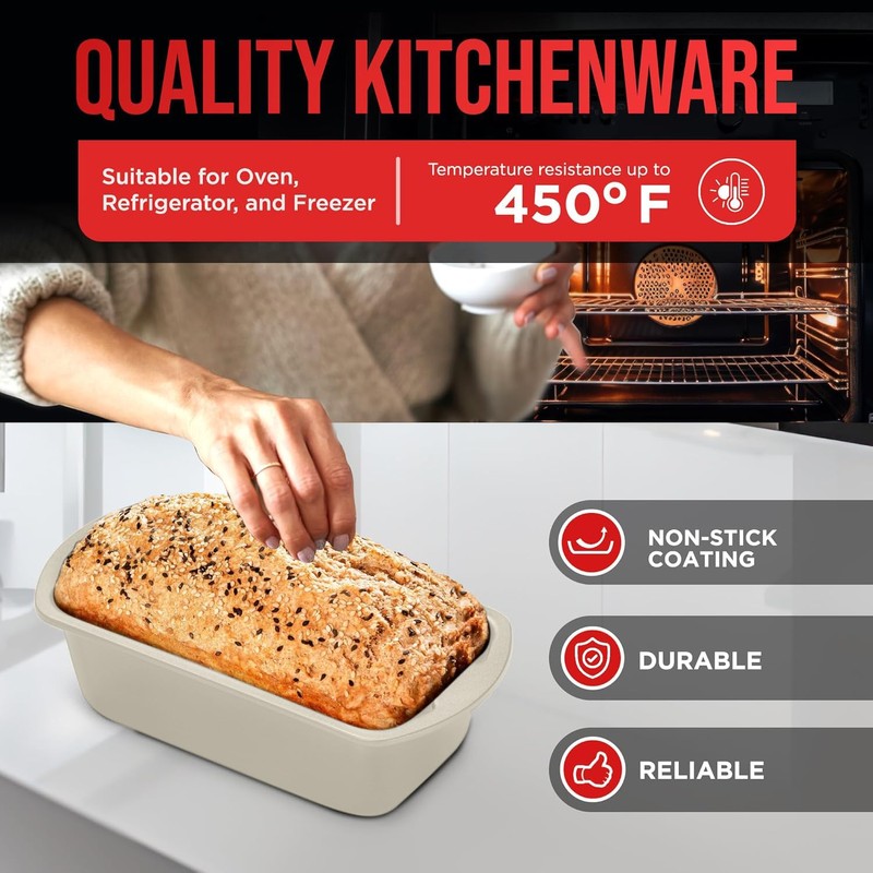 Nonstick Loaf Pan Set Pack of 4, Carbon Steel 11"