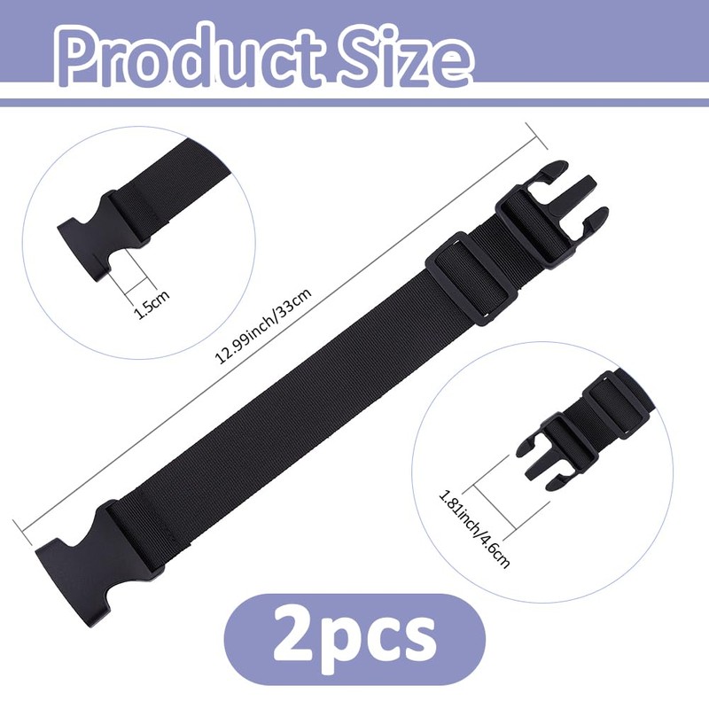 SUPERFINDINGS 2Pcs Waist Bag Belt Extender Adjustable Belts Bag Strap