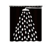 RiePoiia Black and White Shower Curtain Fun Shower Head and