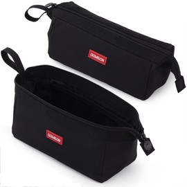 CICIMELON Multifunctional Pencil Pen Marker Case Pouch Bag Holder Small Cute Capacity for High Middle Primary School Student Aesthetic Teen Girl Boy Office Men Women Nurse Adults Portable (Black)