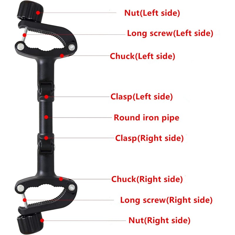 3pcs Twin Pushchair Connectors,Baby Stroller Detachable Connectors,Adjustable Lightweight Pram Adapter