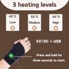 Electric Heated Gloves Fingerless Band Hand Warmer for Women &
