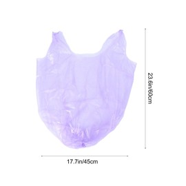ULTECHNOVO 5 Rolls Trash Bags with Handles Plastic Rubbish Bags Handle Tie Garbage Bags Bathroom Trash Can Liners for Office Bedroom Home Kitchen Living Room Supplies Purple Bathroom Rubbish Bag