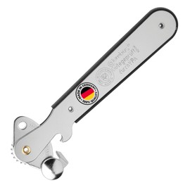 Westmark Hebeldosenöffner Columbus – Schmaler Dosenöffner mit Kapselheber ideal zum Öffnen von Konservendosen und Flaschen – Silber, 1025227N