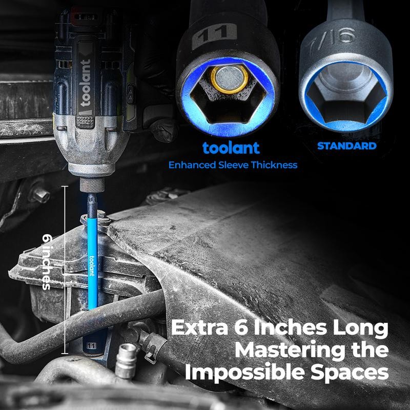 21-Piece Extra Long Magnetic Nut Driver Set – SAE &