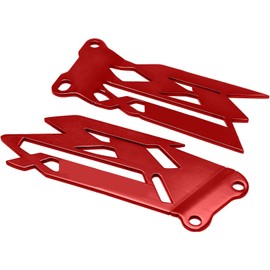 GIDIBII Foot Peg Heel Plates Guard Protector Compatible with Suzuki GSX-R 600/750 2006-2016, GSX-R 1000 2003-2016 (Red)