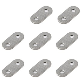 Leliafleury 2Pcs Straight Brackets Stainless Steel Flat Joining Plates Mending Plates Connecting Plates Flat Metal Brackets for Repair Fixing Wood Furniture, 127 x 20mm