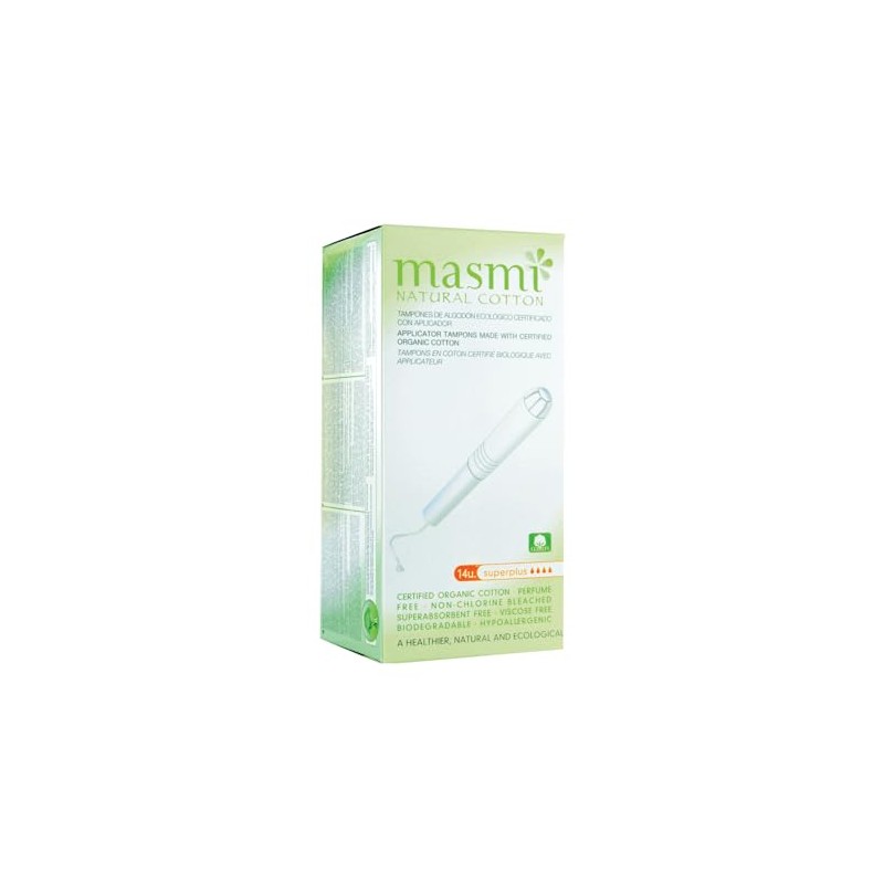MASMI NATURAL COTTON Bio Tampons SuperPlus Applikator (12 Stück) 1er