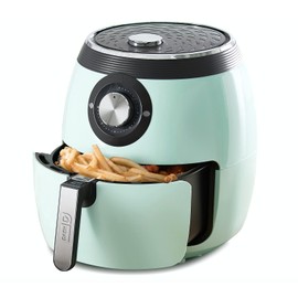 DASH Deluxe Electric Air Fryer + Oven Cooker with Temperature Control, Non-stick Fry Basket, Recipe Guide + Auto Shut Off Feature, 1700-Watt, 6 Quart - Aqua