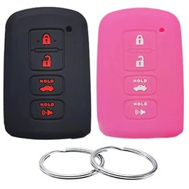 REPROTECTING Silicone Rubber Key Fob Cover Compatible with 2012-2019 Toyota Avalon Camry Corolla Highlander RAV4 TO101US 89904-0E120 89904-0E121 HYQ14FBA 89904-0R080