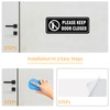 4 Pack- Please Keep Door Closed Signs Self-Adhesive, 8x3Inch Acrylic