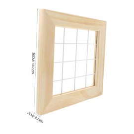 BESPORTBLE Hanging Air Plant Holder Wooden Grid Panel Rustic Wall Decor for Plants for Display Shelf Easy to Install Wooden Frame Wire Design