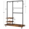Raybee Clothing Rack Heavy Duty Clothes Rack 260LBS Rolling Garment