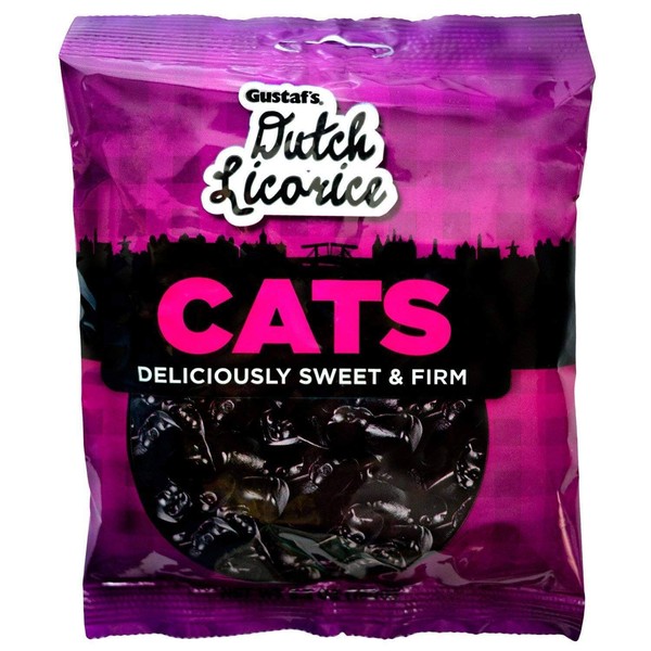 Gustaf's Dutch Licorice Cats, sweet & firm 150g - 5.29oz (1 Bag)