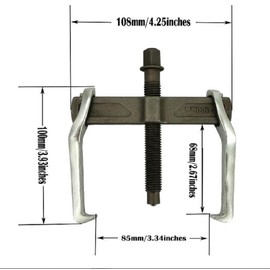 MANNIFEN 2 Jaw Puller, 2 Claw Gears Puller for Removal of Pulley Flywheel Bearing,Small Gear Puller (4inches)