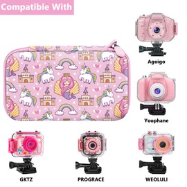 Leayjeen - Funda para cámara compatible con cámara de video digital impermeable para niños, color rosa